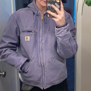 RARE Lilac Vintage Fleece Lined Hooded Carhartt Size M